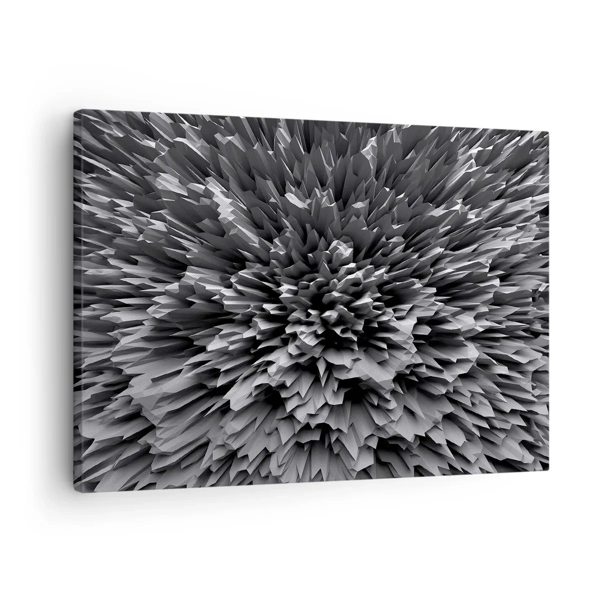Quadro su tela - Stampe su Tela - Struttura astratta in tonalità di grigio - 70x50cm - Spigolosità massima - Decorazione murale moderna per soggiorno e camera da letto ARTTOR