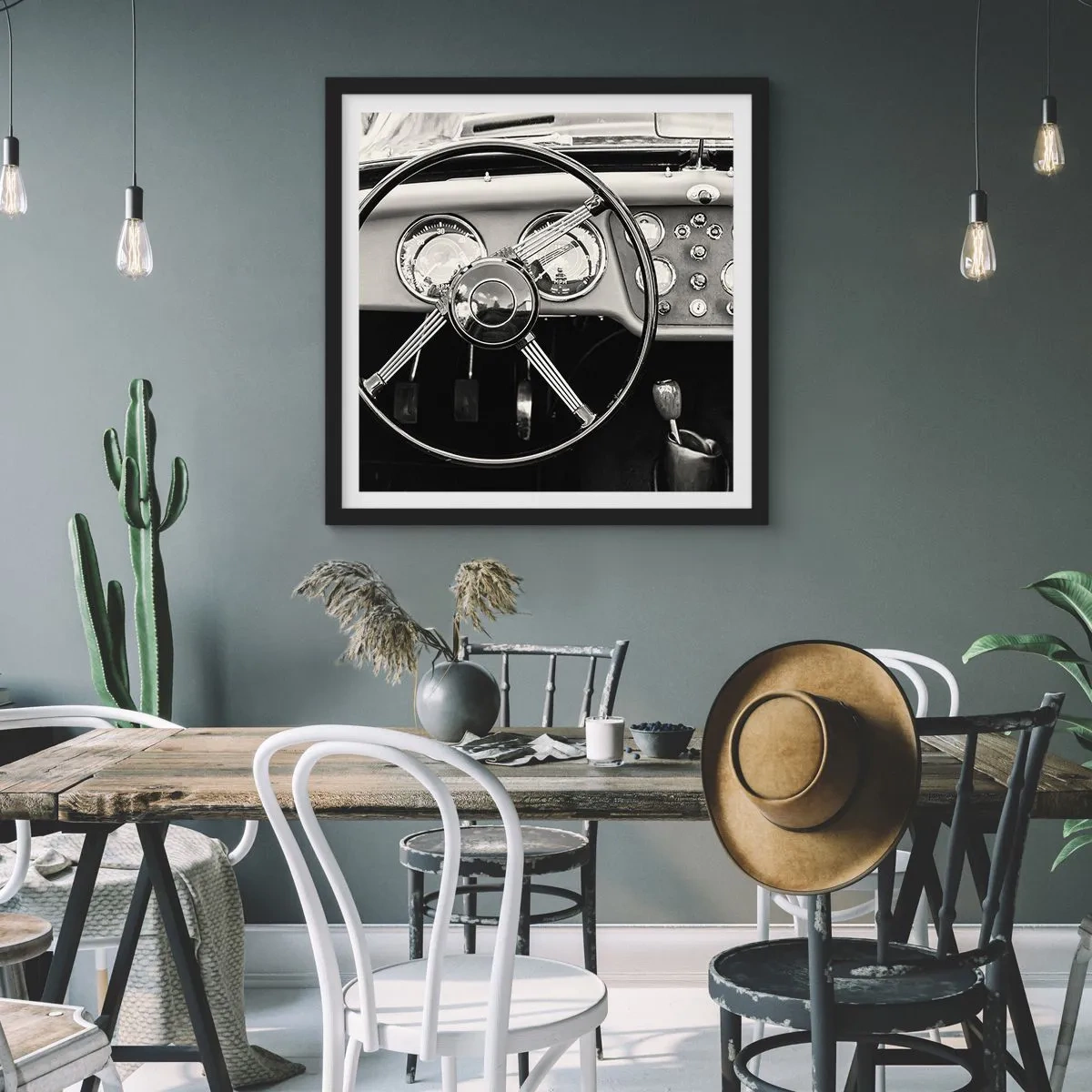 Poster in cornice nera - Il sogno del collezionista - 30x30 cm