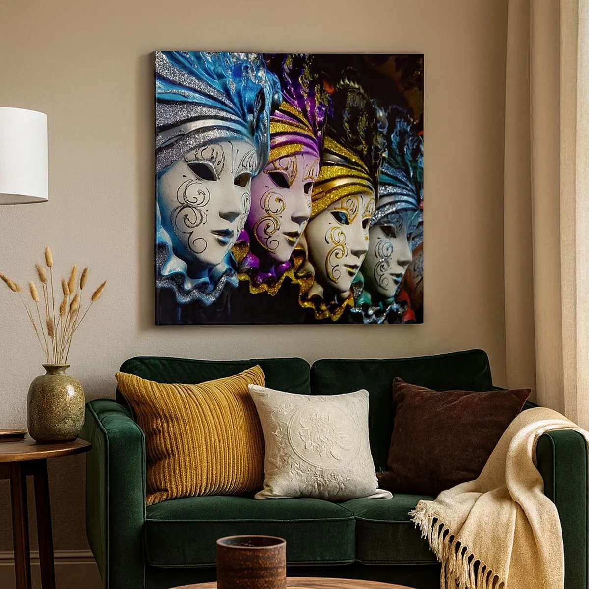 Quadro su tela - Stampe su Tela - Mistero in oro e argento - 30x30 cm