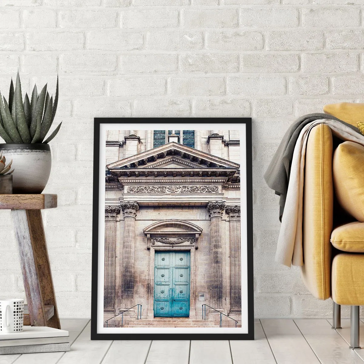 Poster in cornice nera - Porta d'accesso al mondo spirituale - 50x70cm - La porta del mondo dello spirito - Decorazione murale moderna per soggiorno e camera da letto ARTTOR