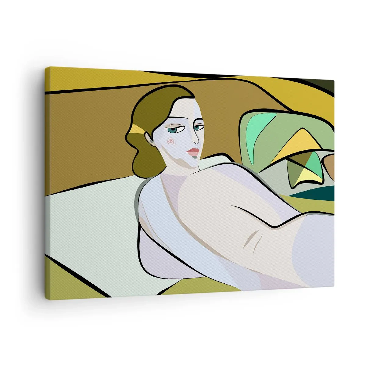 Quadro su tela - Stampe su Tela - Figura astratta in stile moderno - 70x50cm - Ritratto intimo - Decorazione murale moderna per soggiorno e camera da letto ARTTOR