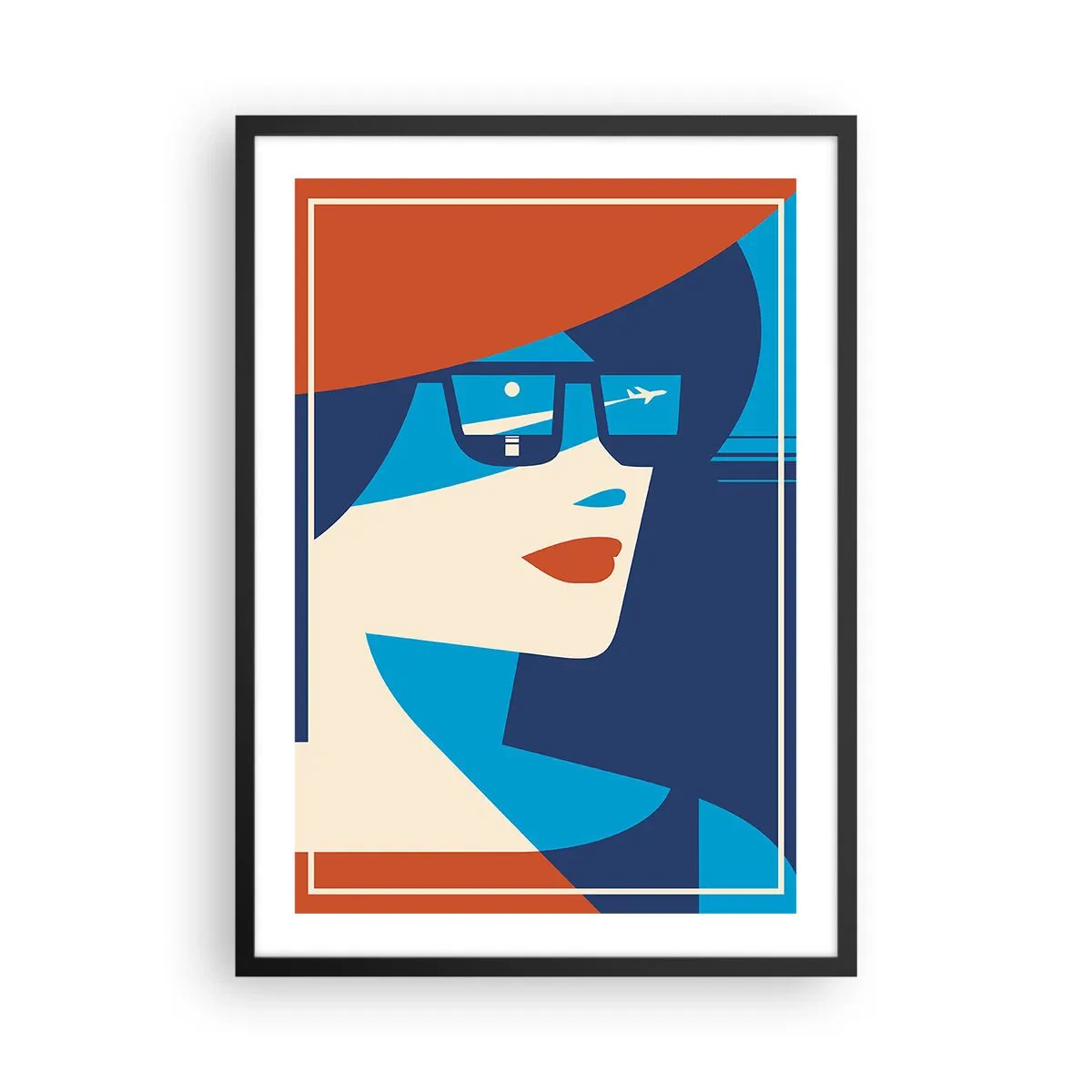 Poster in cornice nera - viaggio di vacanza - 50x70cm - Viaggio di vacanze - Decorazione murale moderna per soggiorno e camera da letto ARTTOR