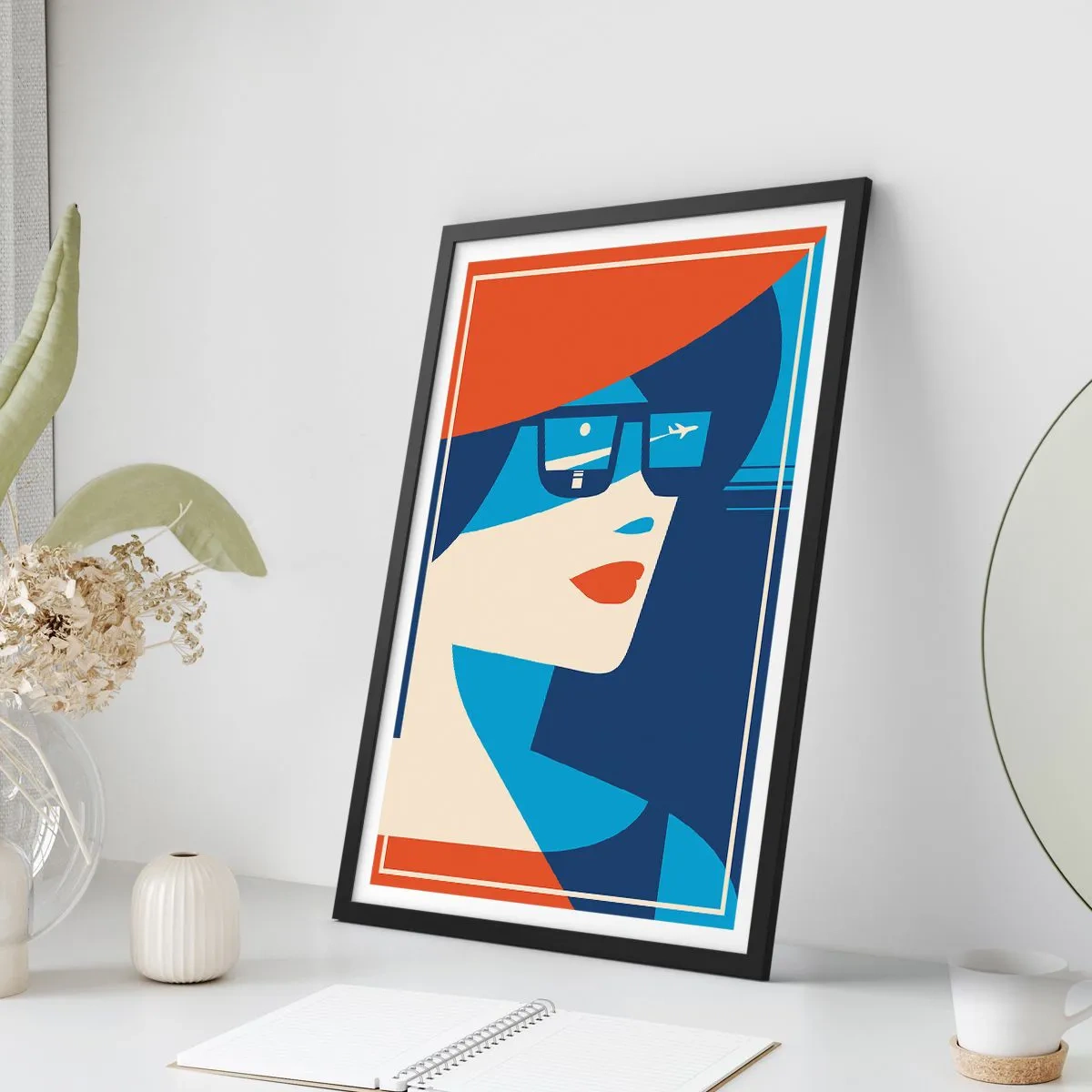 Poster in cornice nera - viaggio di vacanza - 50x70cm - Viaggio di vacanze - Decorazione murale moderna per soggiorno e camera da letto ARTTOR