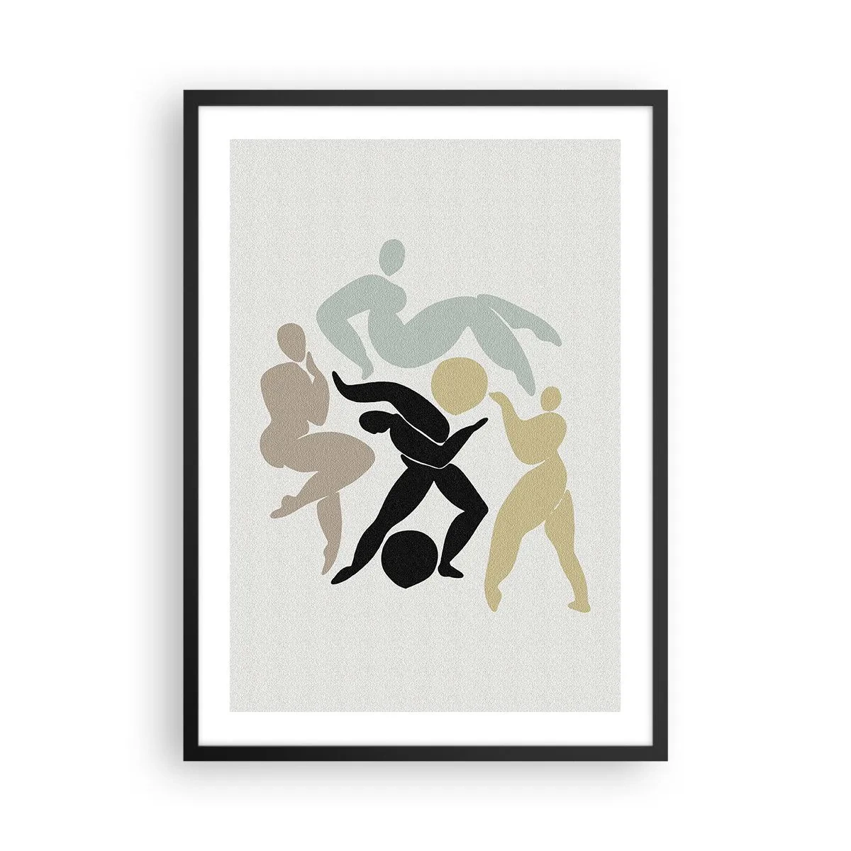 Poster in cornice nera - Sagome astratte di figure in movimento dinamico - 50x70cm - Movimento per la salute e per la bellezza - Decorazione murale moderna per soggiorno e camera da letto ARTTOR