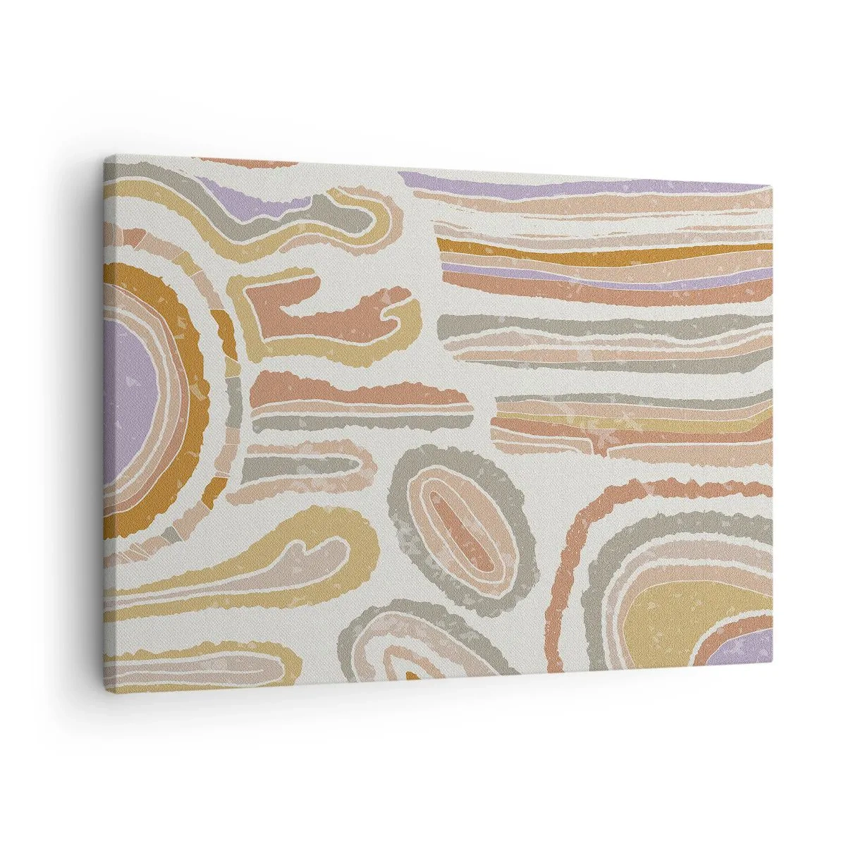 Quadro su tela - Stampe su Tela - Sezioni trasversali colorate di forme astratte - 70x50cm - Sezioni colorate - Decorazione murale moderna per soggiorno e camera da letto ARTTOR