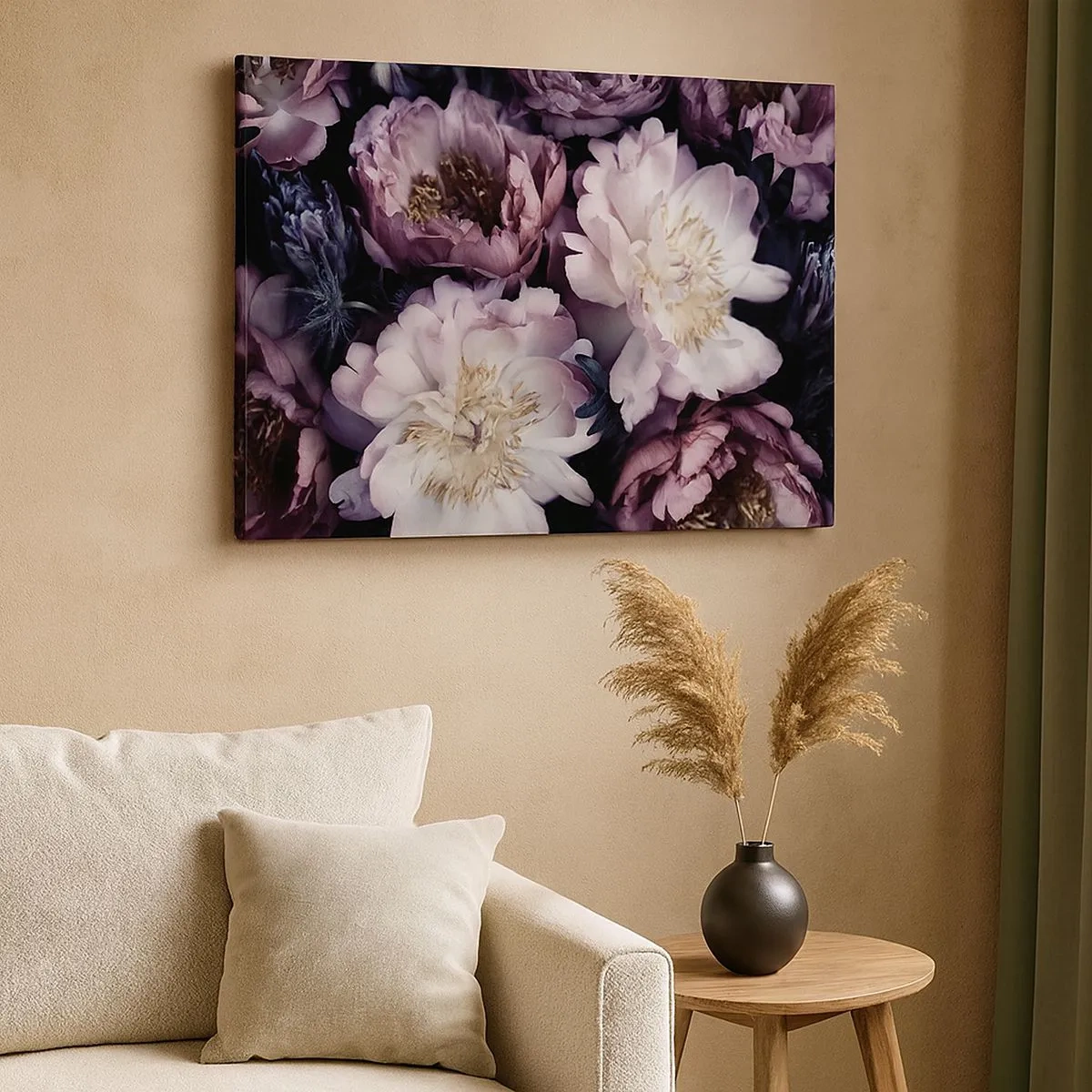 Quadro su tela - Stampe su Tela - Fiori in delicate tonalità pastello - 70x50cm - Bouquet nel vecchio stile - Decorazione murale moderna per soggiorno e camera da letto ARTTOR