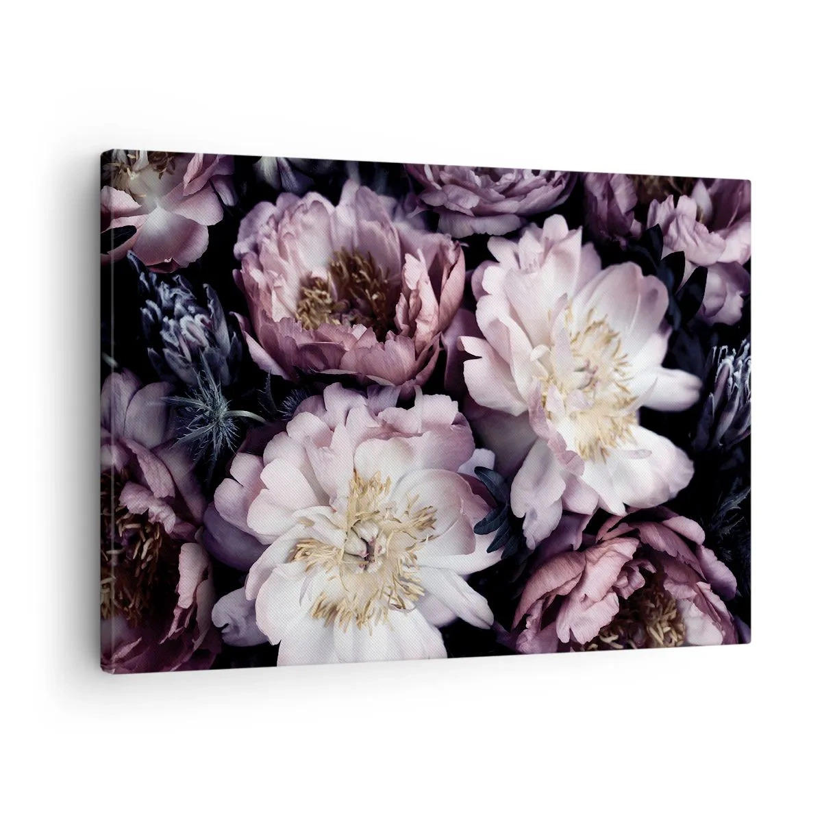 Quadro su tela - Stampe su Tela - Fiori in delicate tonalità pastello - 70x50cm - Bouquet nel vecchio stile - Decorazione murale moderna per soggiorno e camera da letto ARTTOR
