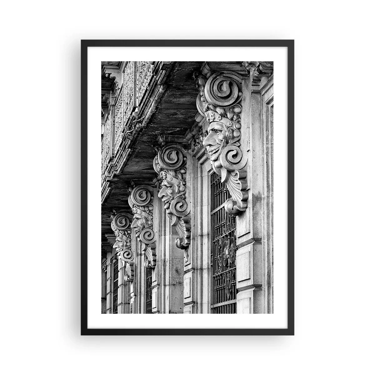 Poster in cornice nera - La meravigliosa Barcellona - 50x70cm - Stupefacente Barcellona - Decorazione murale moderna per soggiorno e camera da letto ARTTOR