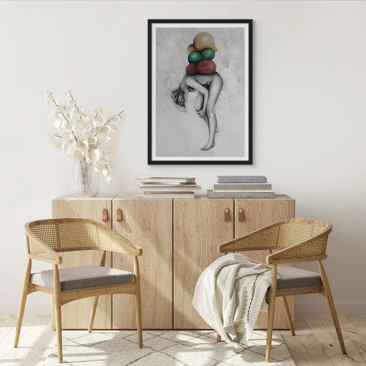 Poster in cornice nera - Il peso della vita - 50x70cm - Il peso della vita - Decorazione murale moderna per soggiorno e camera da letto ARTTOR
